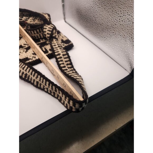 Vintage Hand Crafted Over the Shoulder Strap WOOL PERUVIAN POUCH / Excellent Con - Picture 5 of 5